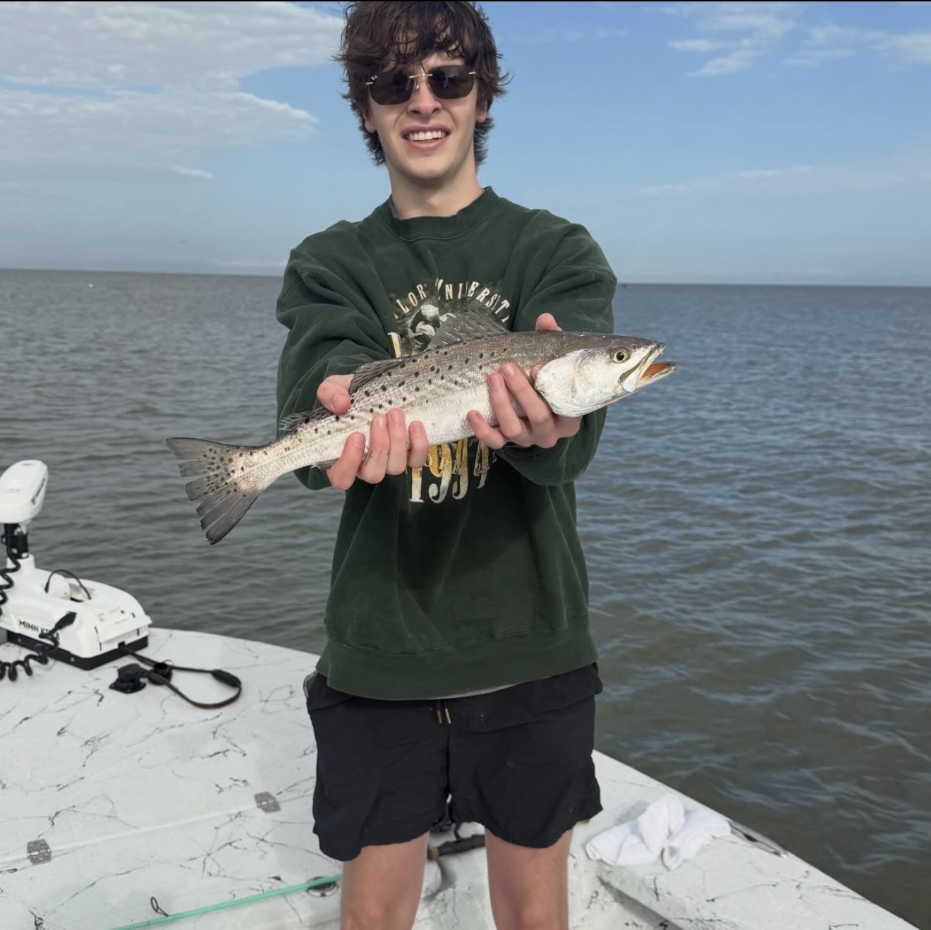 Galveston Bay speckled trout caught on a guided fishing trip